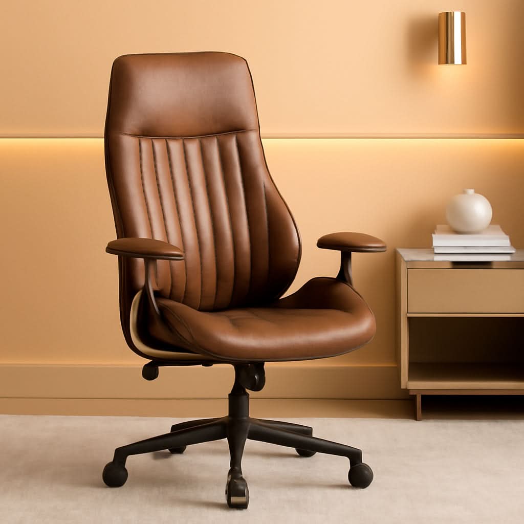 Ergonomic Office Chair High Back Dark Coffee Executive-0