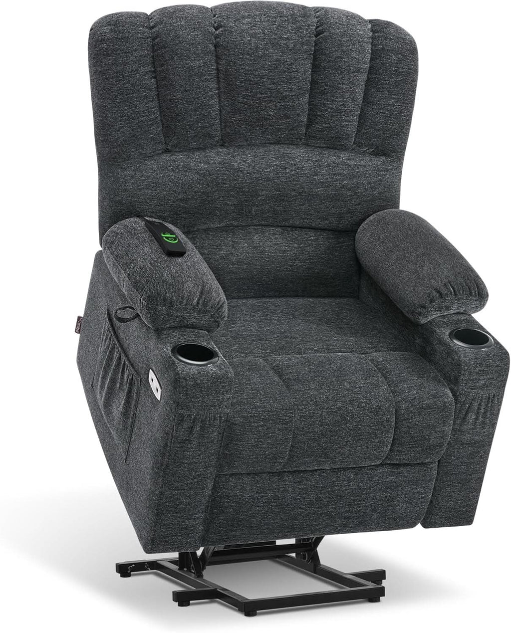 Dark Grey Power Lift Recliner With Massage And USB Charging-1