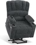Dark Grey Power Lift Recliner With Massage And USB Charging-1