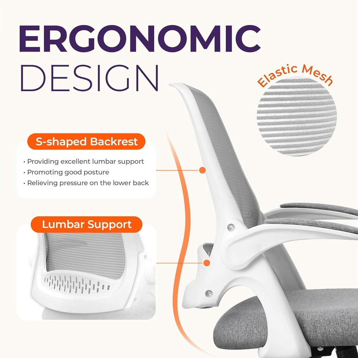 Ergonomic Gaming Chair With Lumbar Support And Adjustable Height-2
