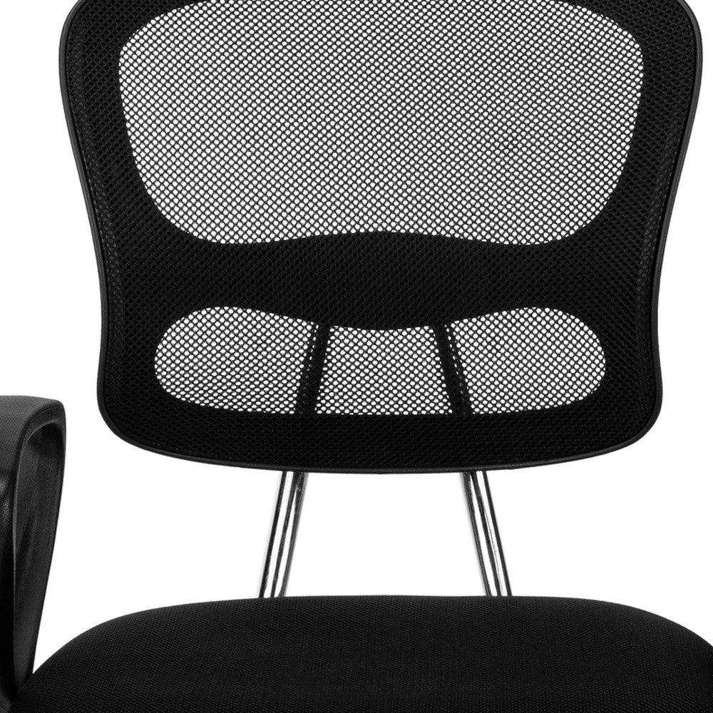 Black Adjustable Height Office Chair | Swivel, Rolling, Ergonomic Seat