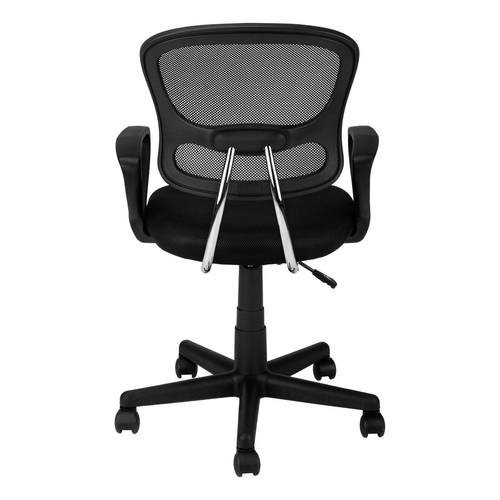 Black Adjustable Height Office Chair | Swivel, Rolling, Ergonomic Seat
