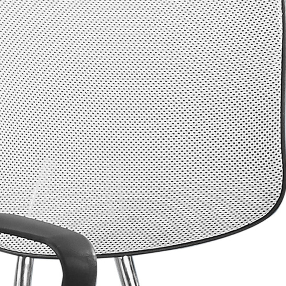 White Mesh Back Task Chair | Swivel Adjustable, Polyester Seat, Plastic Frame