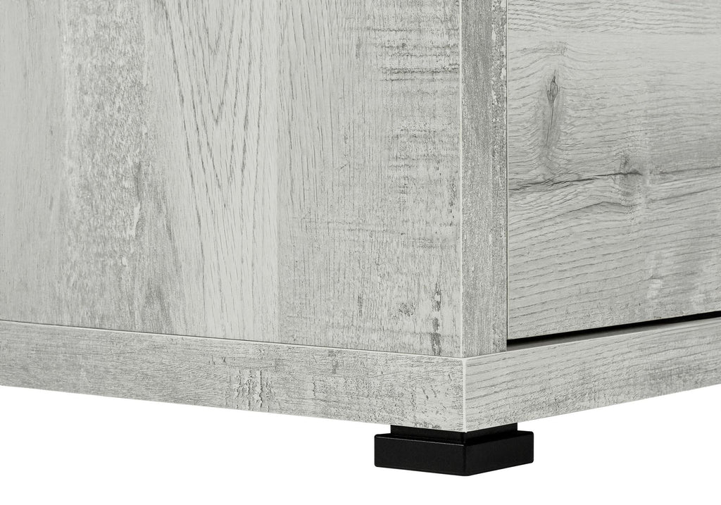 60" Gray L-Shaped Computer Desk with 3 Drawers