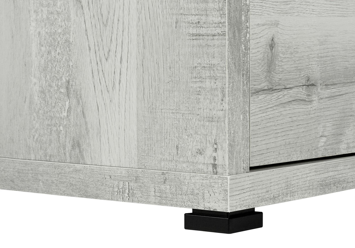 60" Gray L-Shaped Computer Desk with 3 Drawers