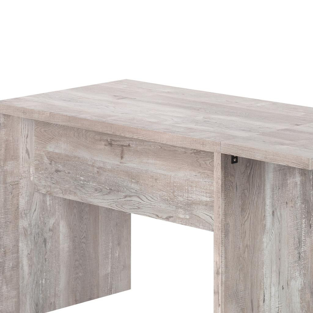 63" Taupe L-Shaped Computer Desk with 8 Drawers
