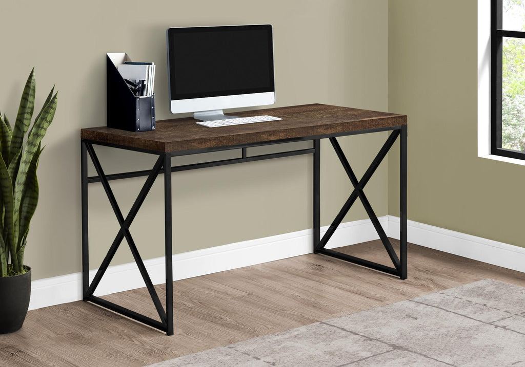 47" Brown and Black Computer Desk