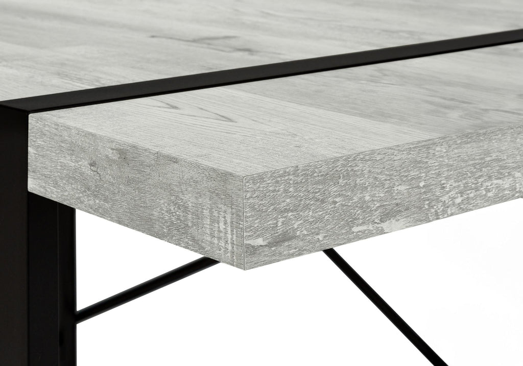 49" Gray and Black Computer Desk