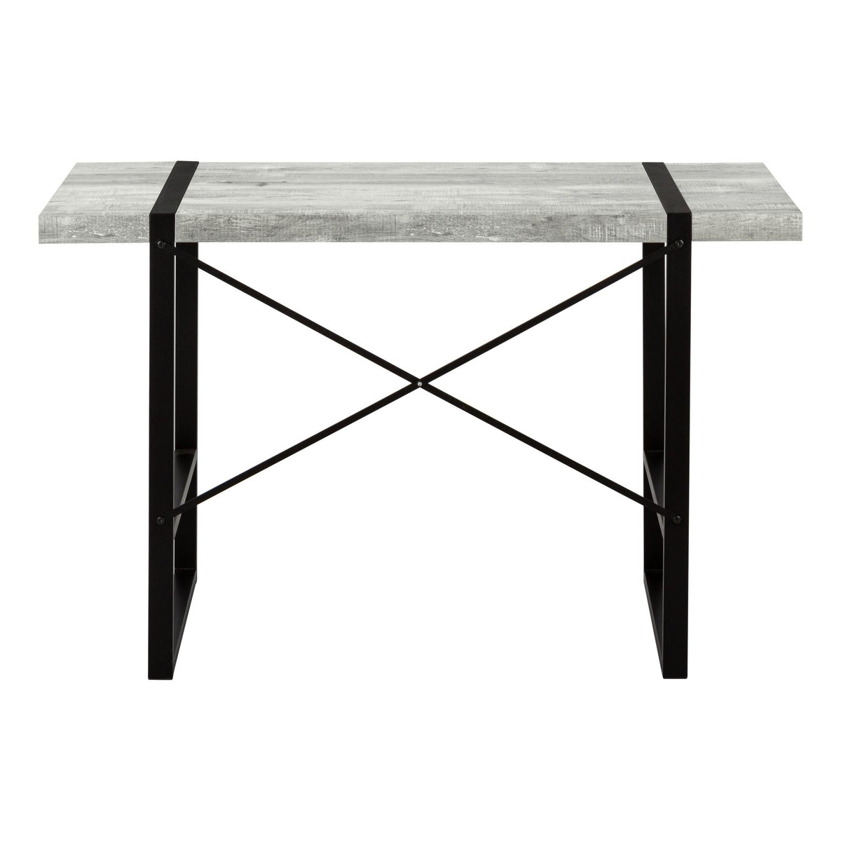 49" Gray and Black Computer Desk