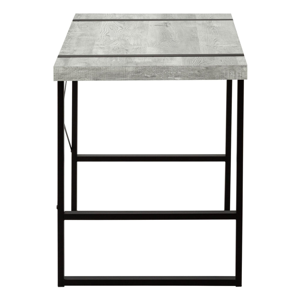 49" Gray and Black Computer Desk