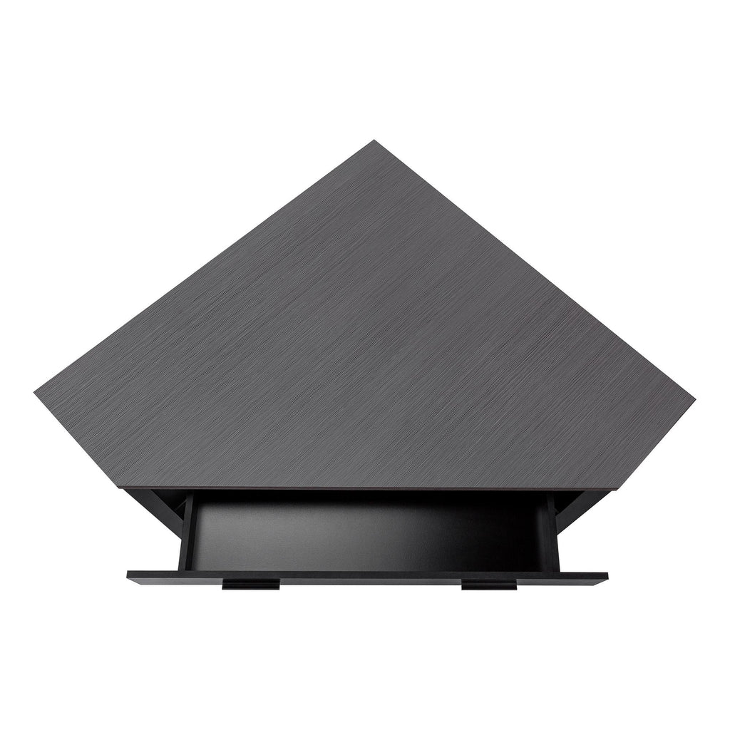 42" Gray and Black Corner Computer Desk