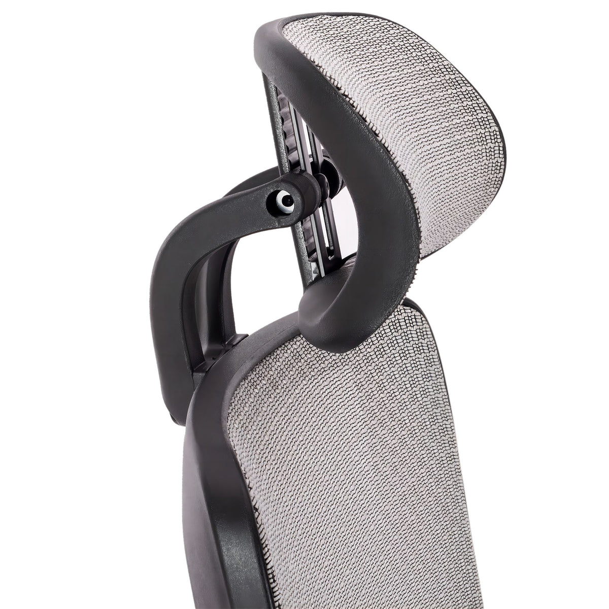 Gray High-Back Mesh Office Chair — Flip-Up Arms, Adjustable Headrest, 275 lb Capacity