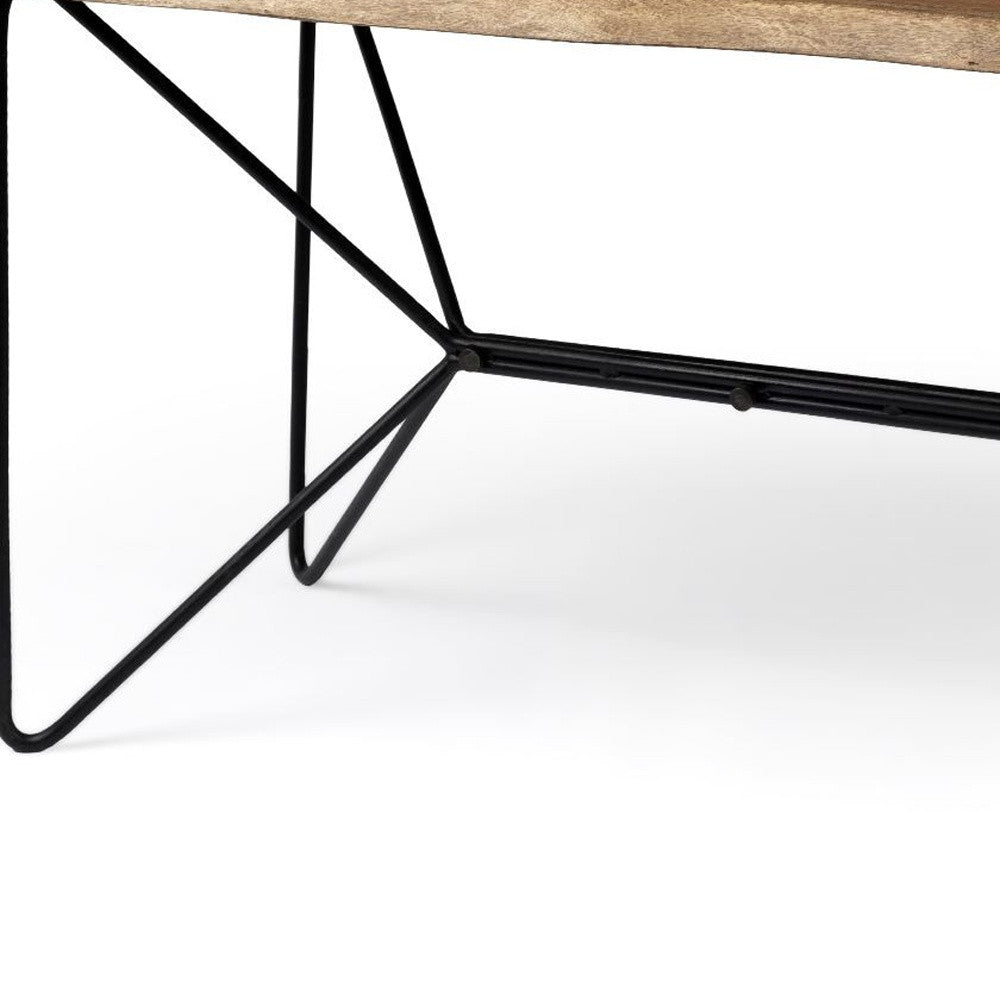 60" Brown and Black Writing Desk