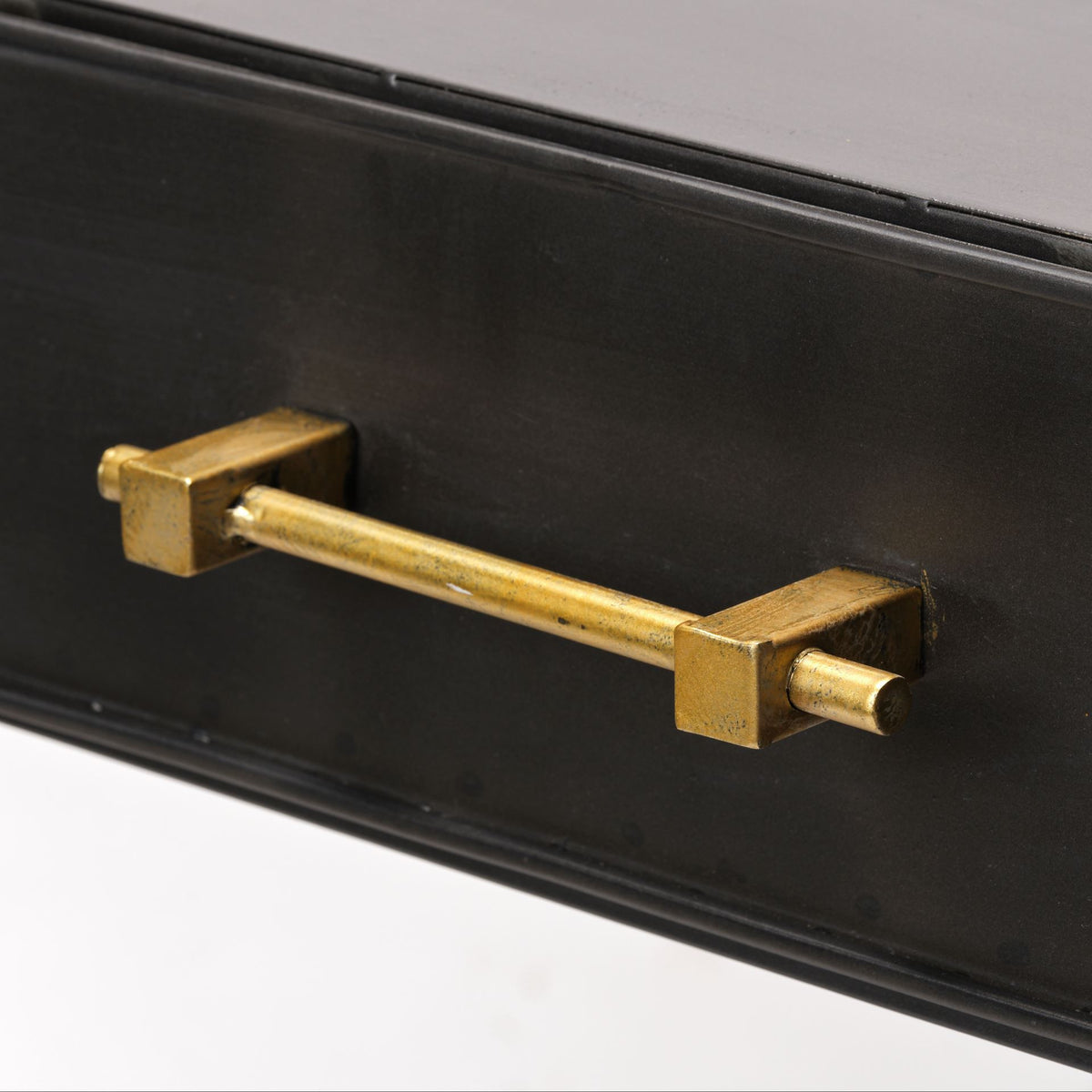 51" Black Writing Desk with 3 Drawers