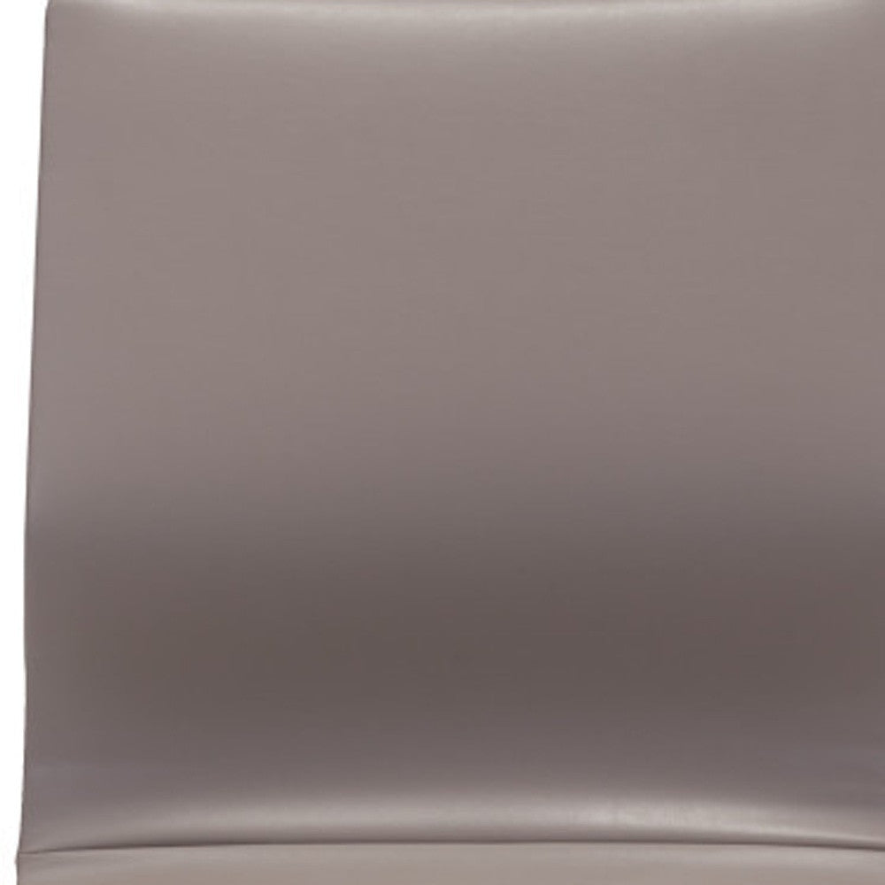 Taupe & Silver Swivel Faux Leather Conference Chair | Rolling, Professional Comfort