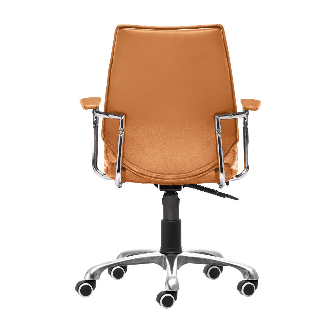 Orange & Silver Adjustable Swivel Faux Leather Executive Office Chair | Rolling, Bold Style