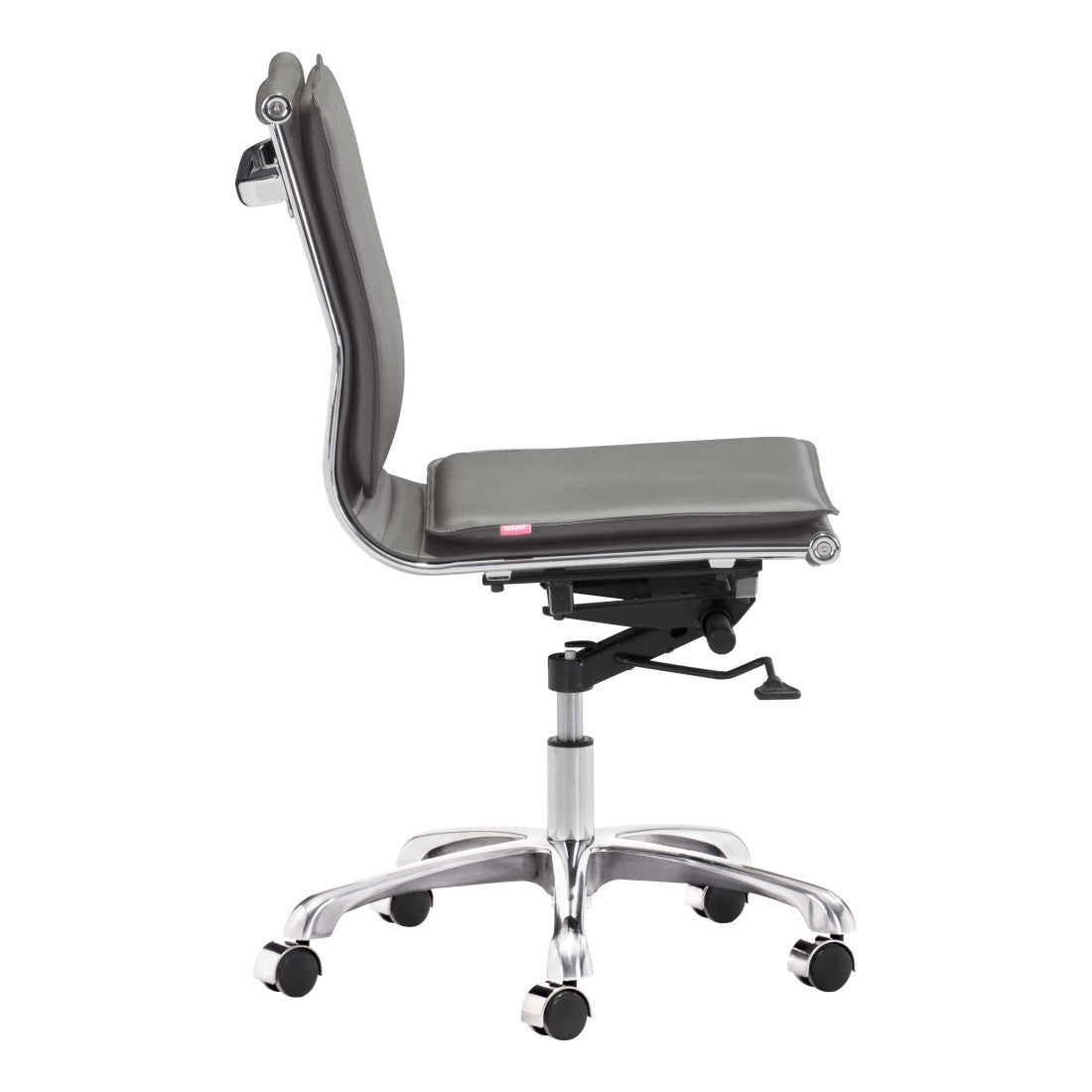 Gray & Silver Adjustable Swivel Faux Leather Executive Office Chair | Rolling, Ergonomic Design