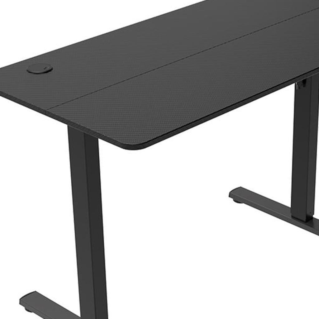 48" Black Stainless Steel Adjustable Standing Desk