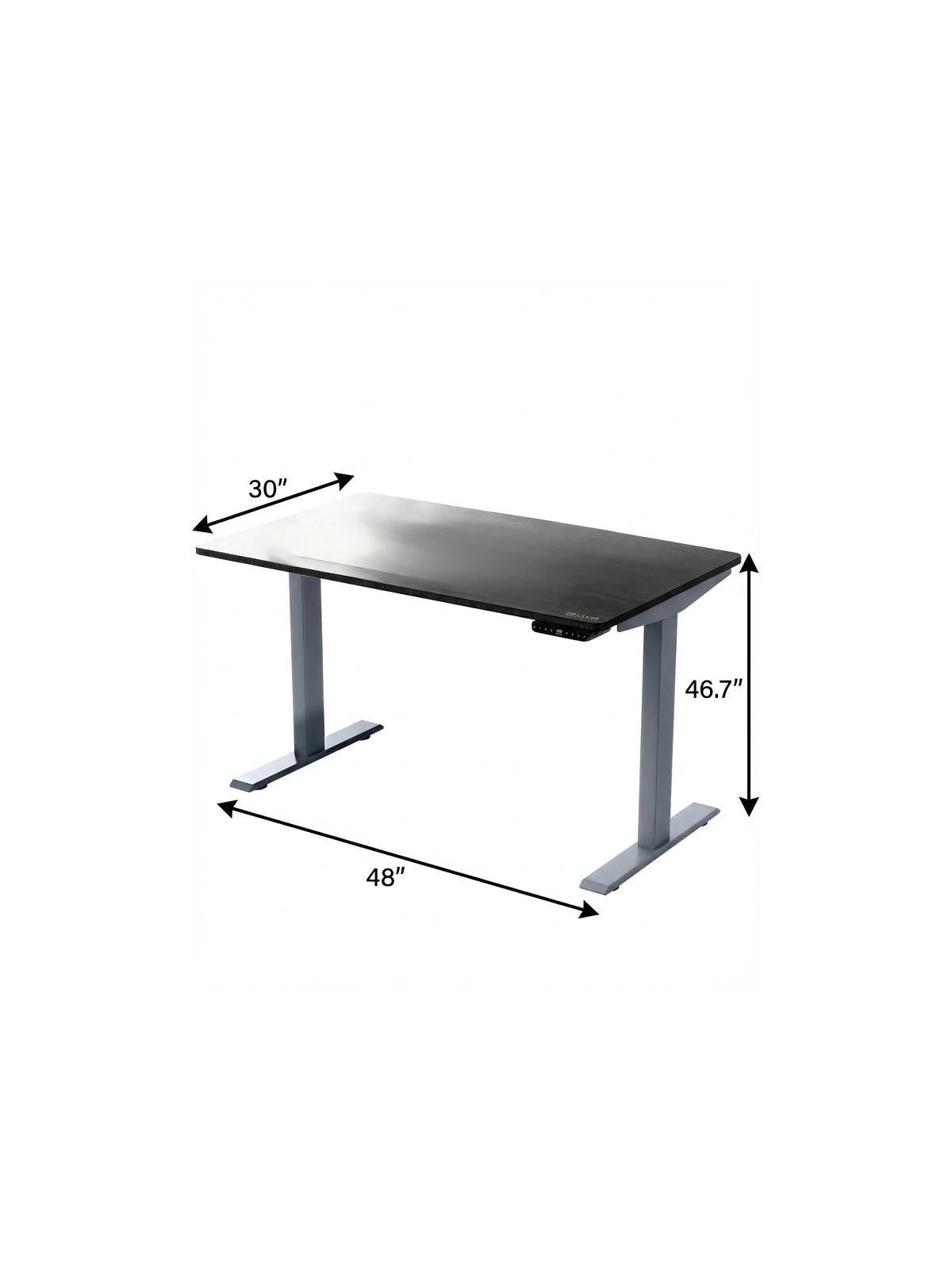48" Black and Gray Stainless Steel Adjustable Standing Desk