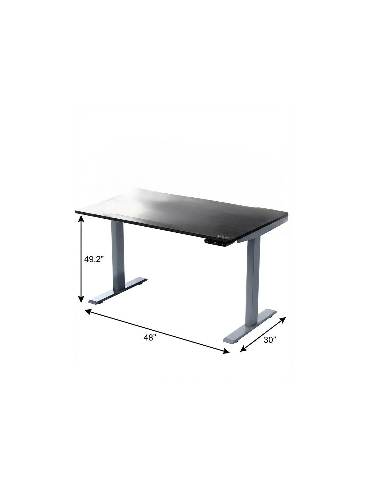 48" Black and Gray Stainless Steel Adjustable Standing Desk