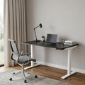 48" Black and White Stainless Steel Adjustable Standing Desk