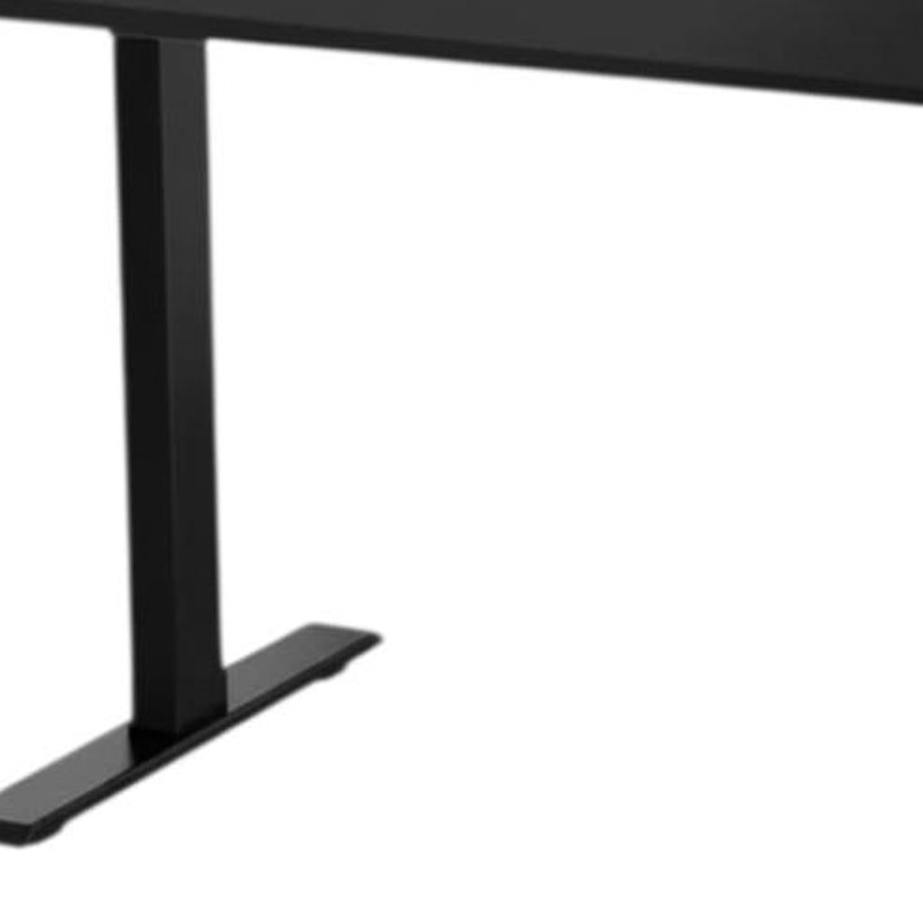 60" Black Stainless Steel Adjustable Standing Desk