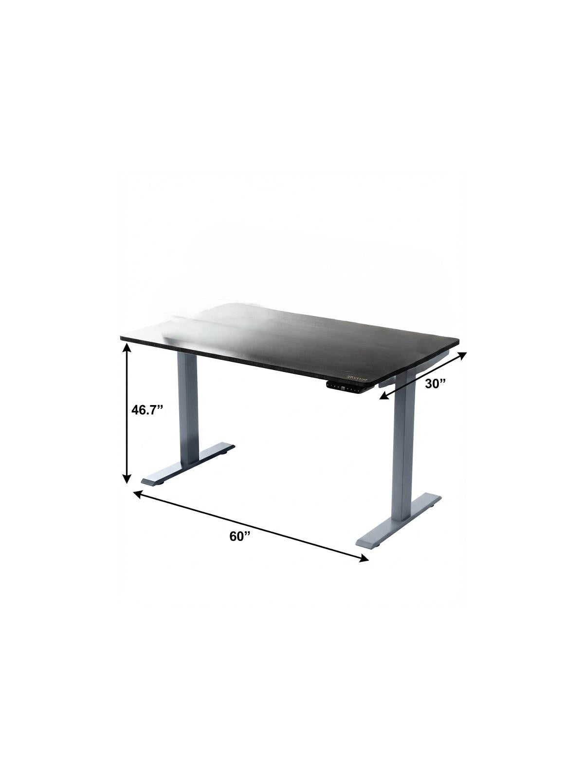 60" Black and Gray Stainless Steel Rolling Standing Desk