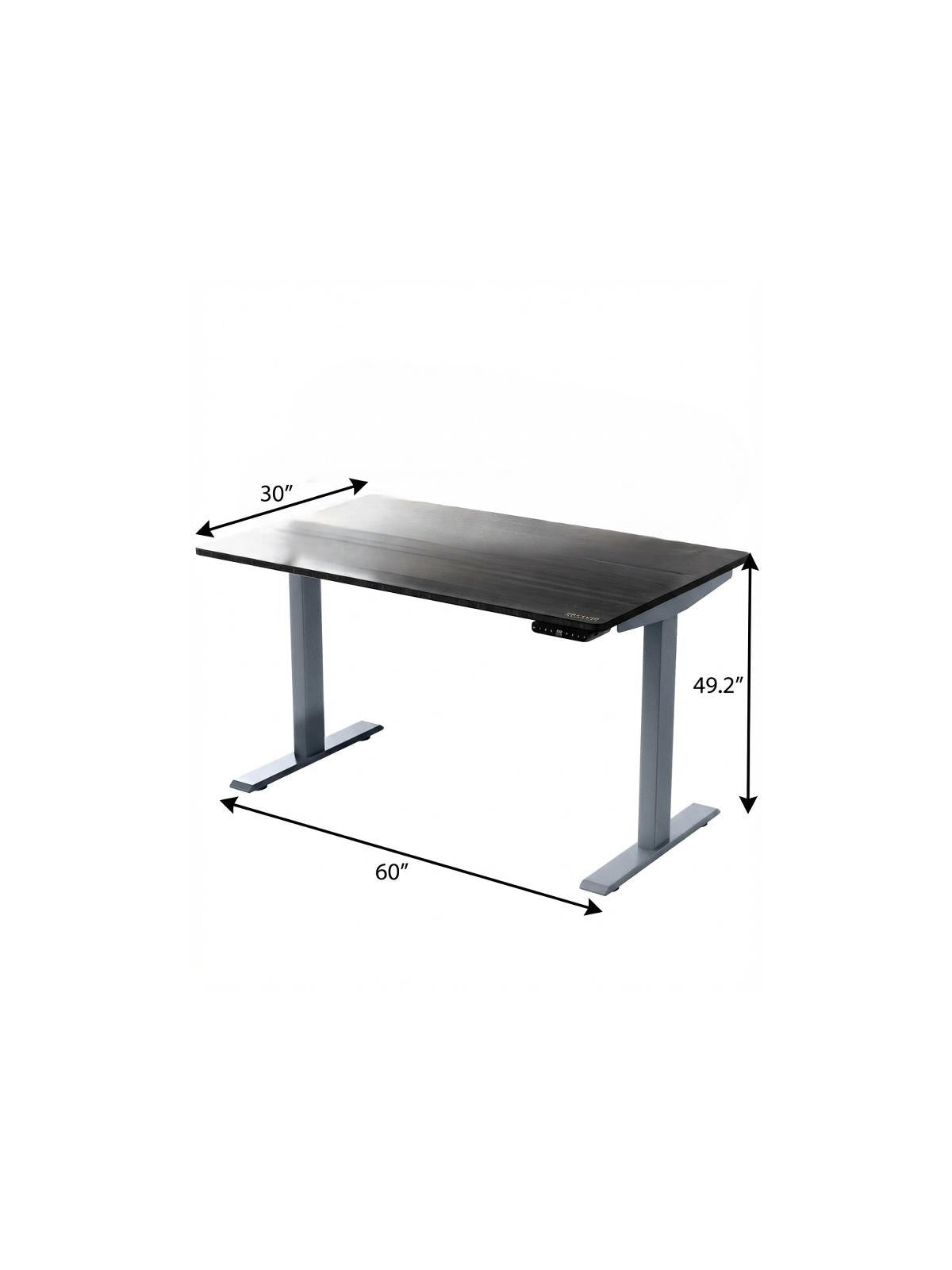 60" Black and Gray Stainless Steel Adjustable Standing Desk