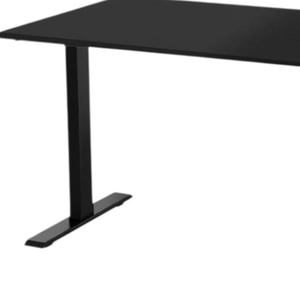 48" Black Stainless Steel Adjustable Computer Desk