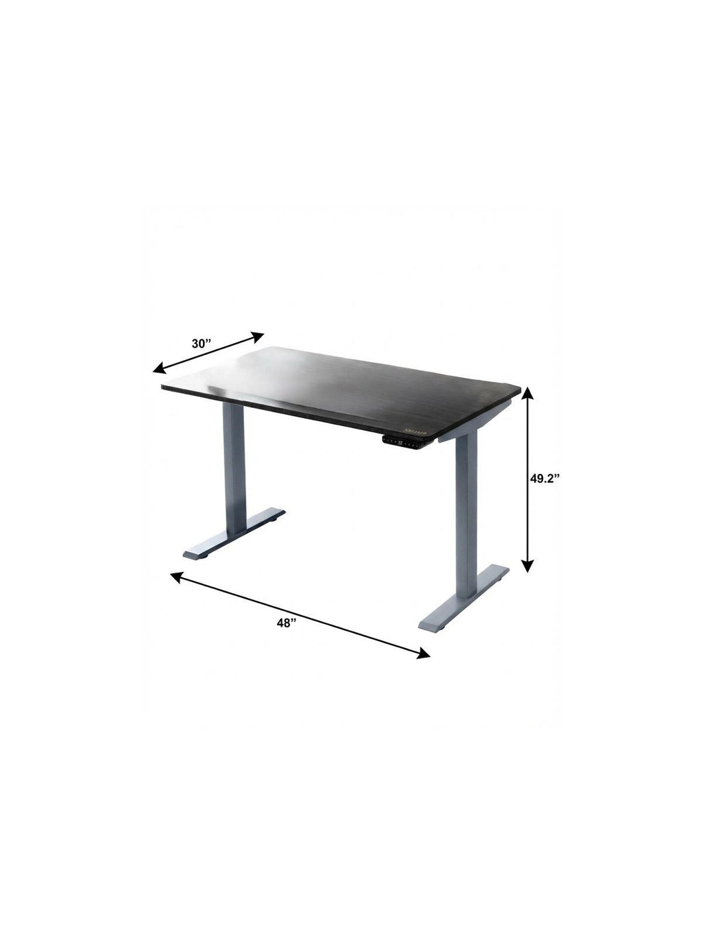 48" Black and Gray Adjustable Standing Desk