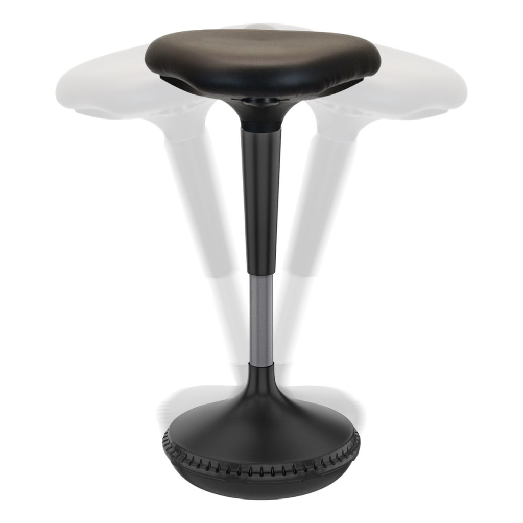 Black Adjustable Height Office Chair | Swivel, Ergonomic, Rolling Casters