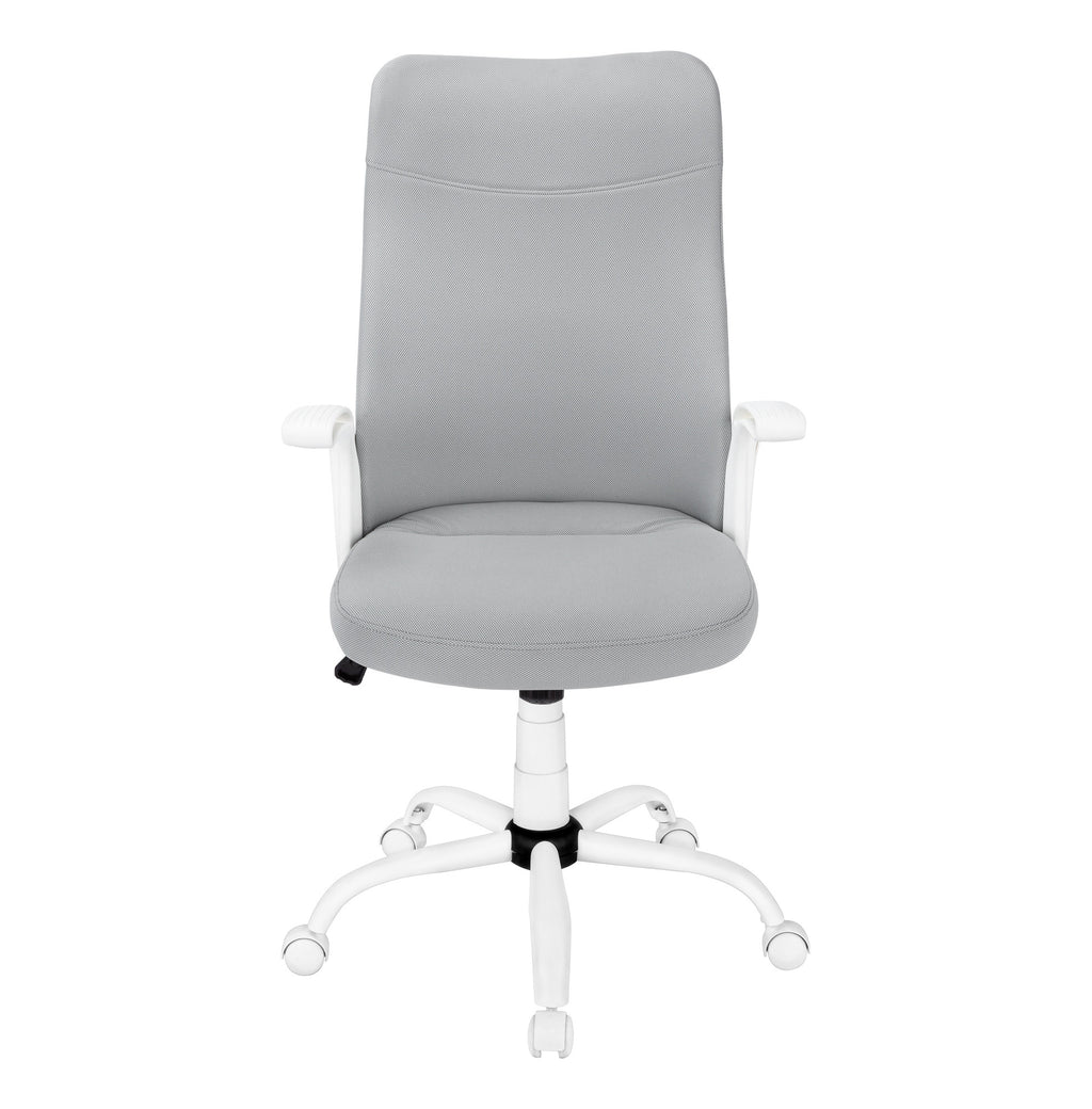 Gray & White Rolling Drafting Chair | Adjustable Height, Ergonomic, Artist & Studio Use