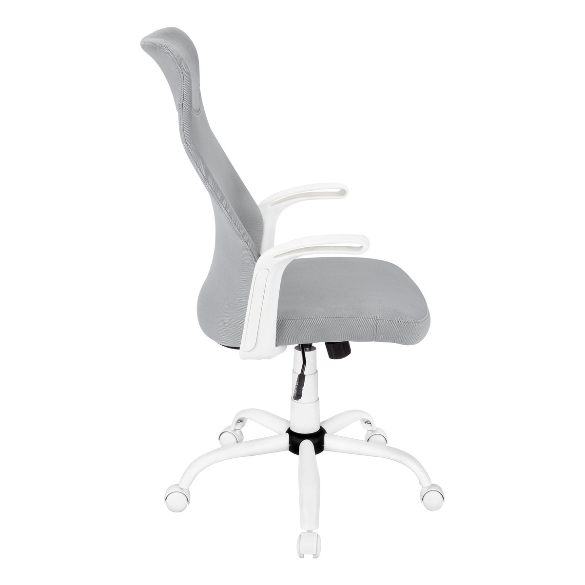 Gray & White Rolling Drafting Chair | Adjustable Height, Ergonomic, Artist & Studio Use