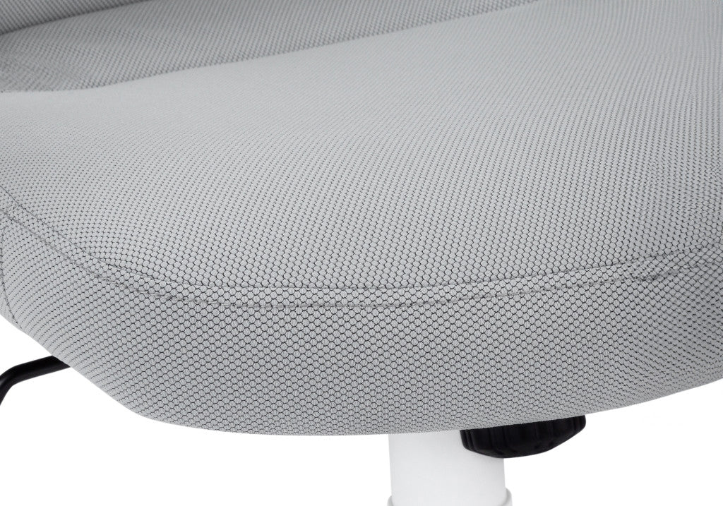 Gray & White Rolling Drafting Chair | Adjustable Height, Ergonomic, Artist & Studio Use
