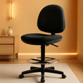 Pneumatic Adjustable Office Stool Black Multitask Ergonomic-0