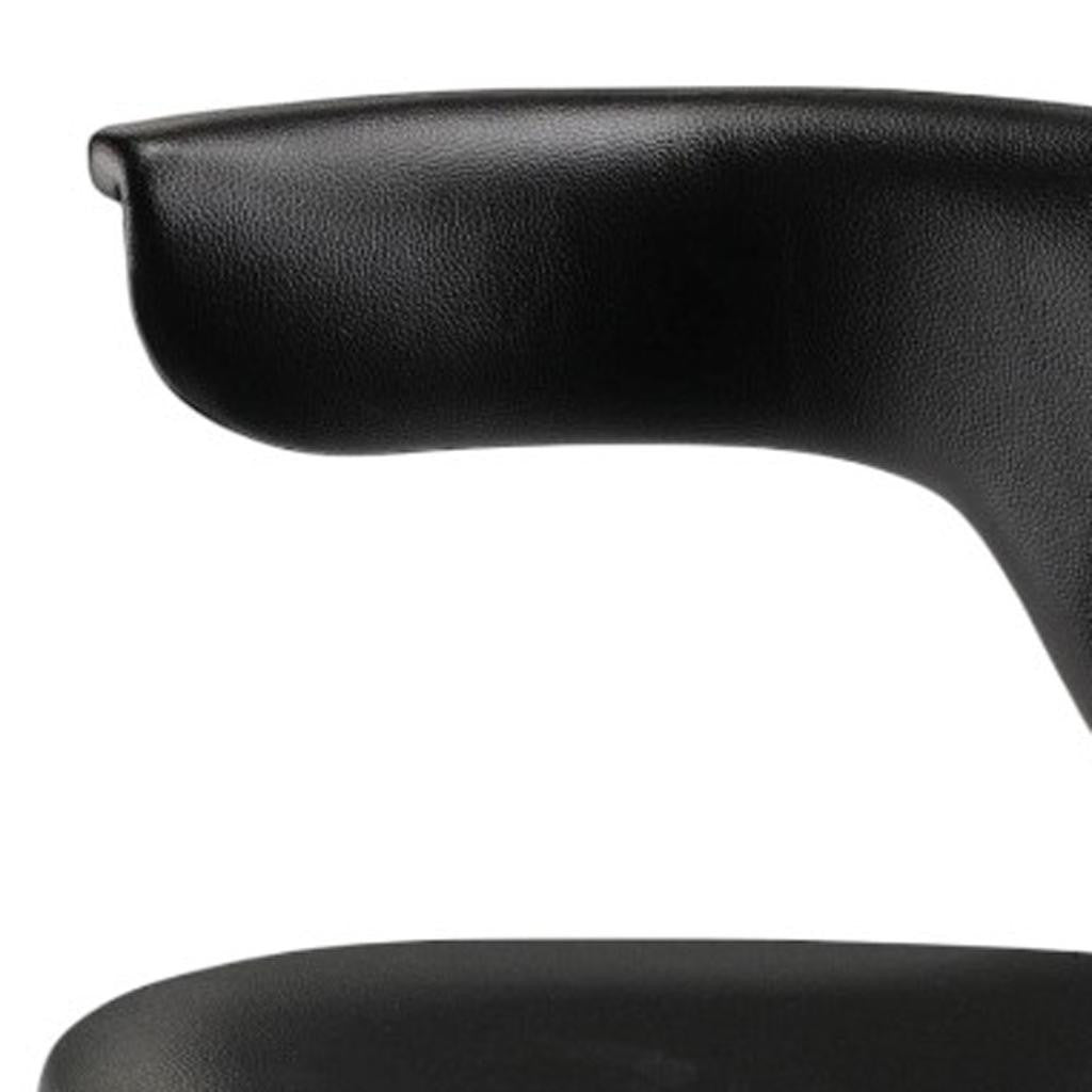 Black & Silver Adjustable Height Conference Office Chair | Swivel, Rolling, Professional Style