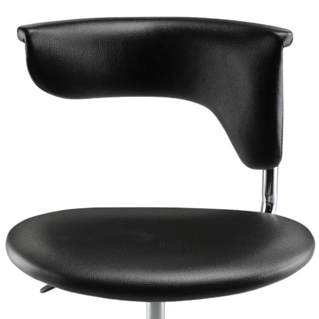 Black & Silver Adjustable Height Conference Office Chair | Swivel, Rolling, Professional Style