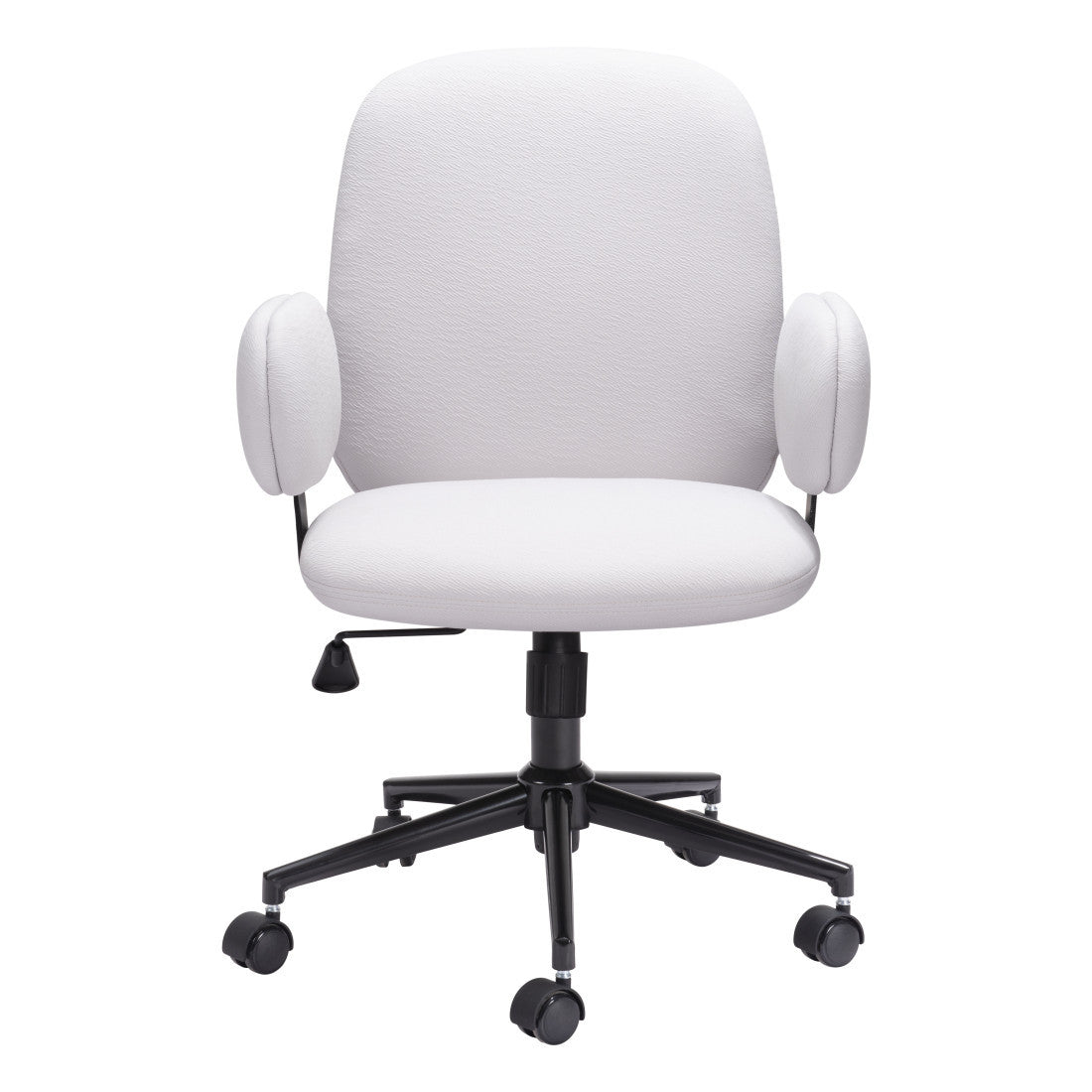 Beige & Black Adjustable Height Office Chair | Swivel, Rolling, Neutral Ergonomic Design