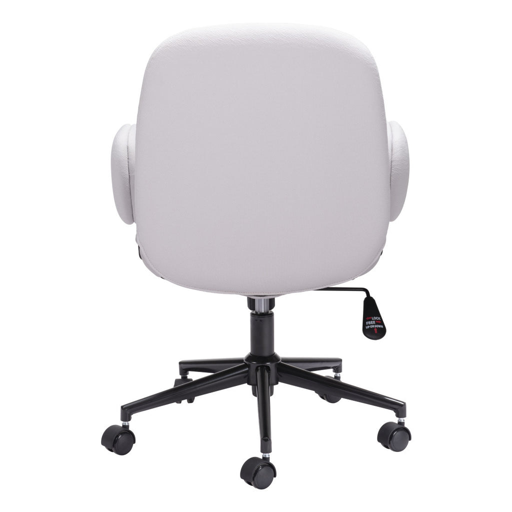 Beige & Black Adjustable Height Office Chair | Swivel, Rolling, Neutral Ergonomic Design