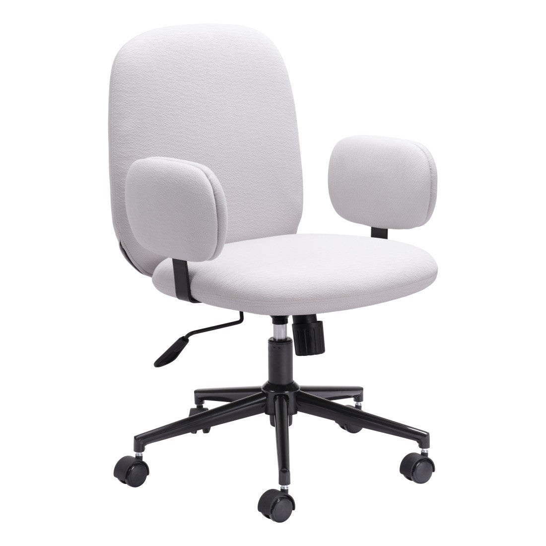 Beige & Black Adjustable Height Office Chair | Swivel, Rolling, Neutral Ergonomic Design