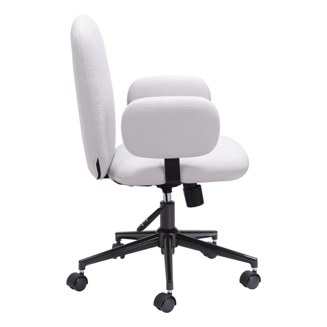 Beige & Black Adjustable Height Office Chair | Swivel, Rolling, Neutral Ergonomic Design