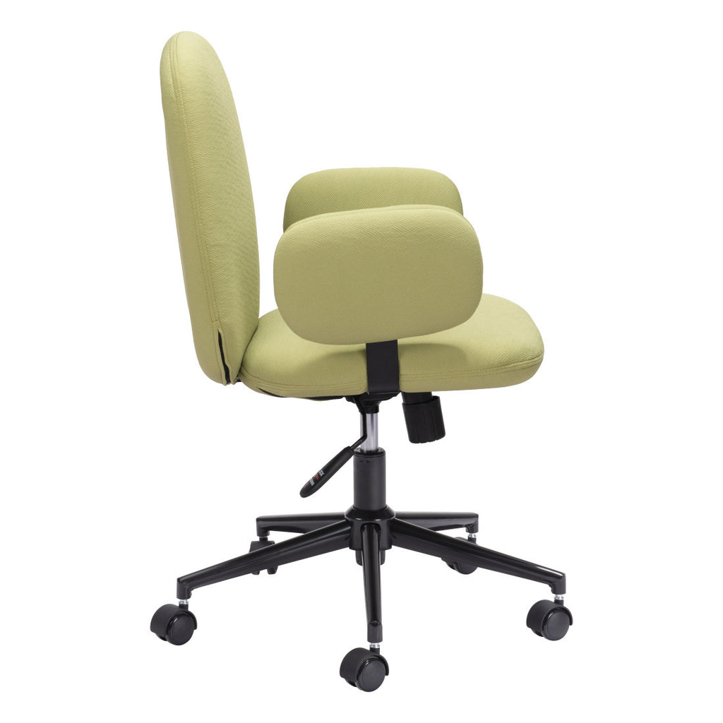 Green & Black Adjustable Height Office Chair | Swivel, Rolling, Bold Color Accent