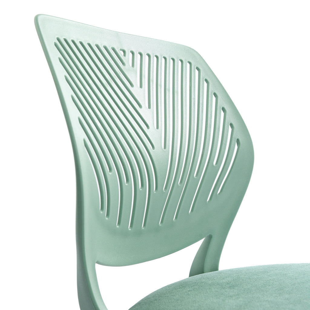 Teal & White Adjustable Height Office Chair | Swivel, Rolling, Vibrant Modern Design