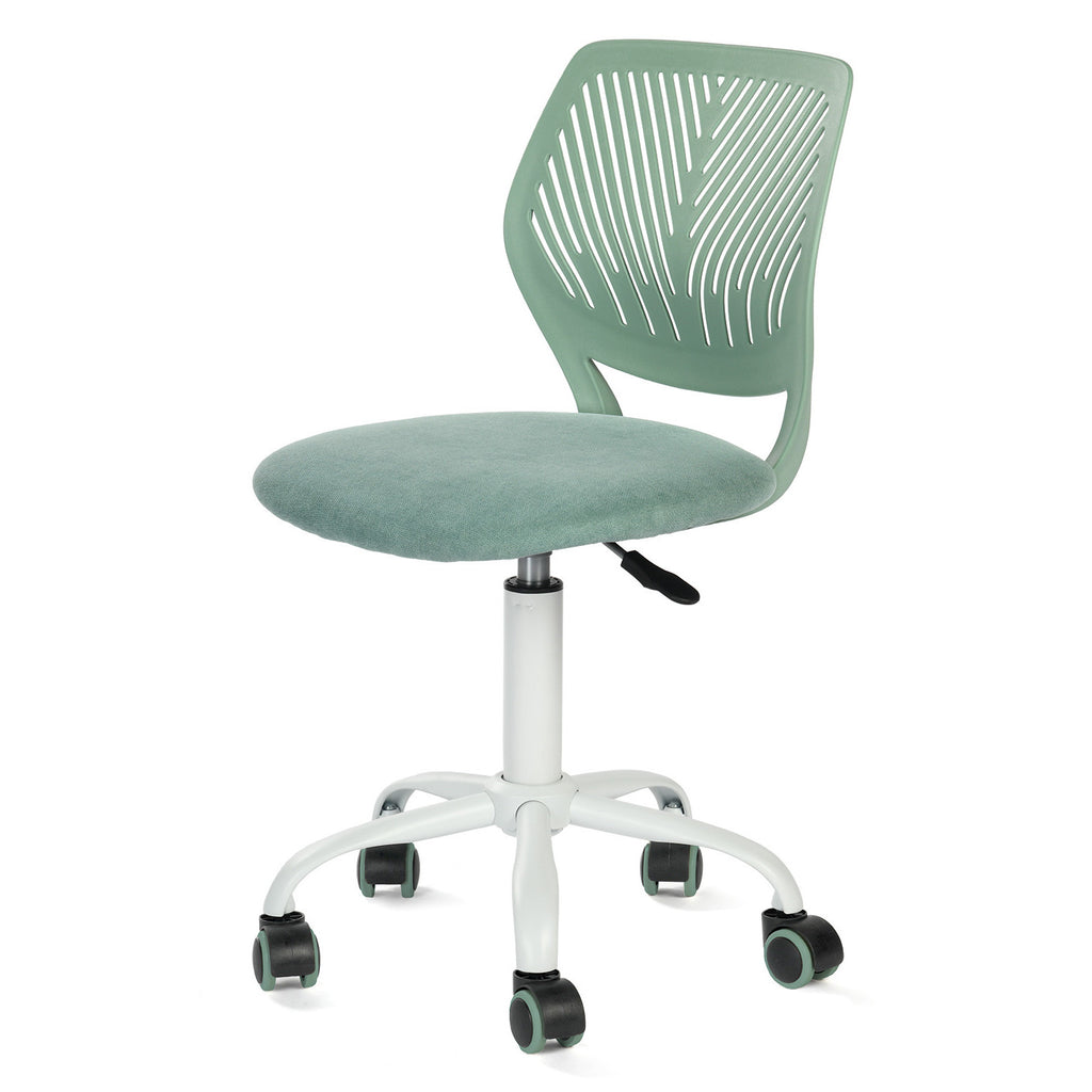 Teal & White Adjustable Height Office Chair | Swivel, Rolling, Vibrant Modern Design
