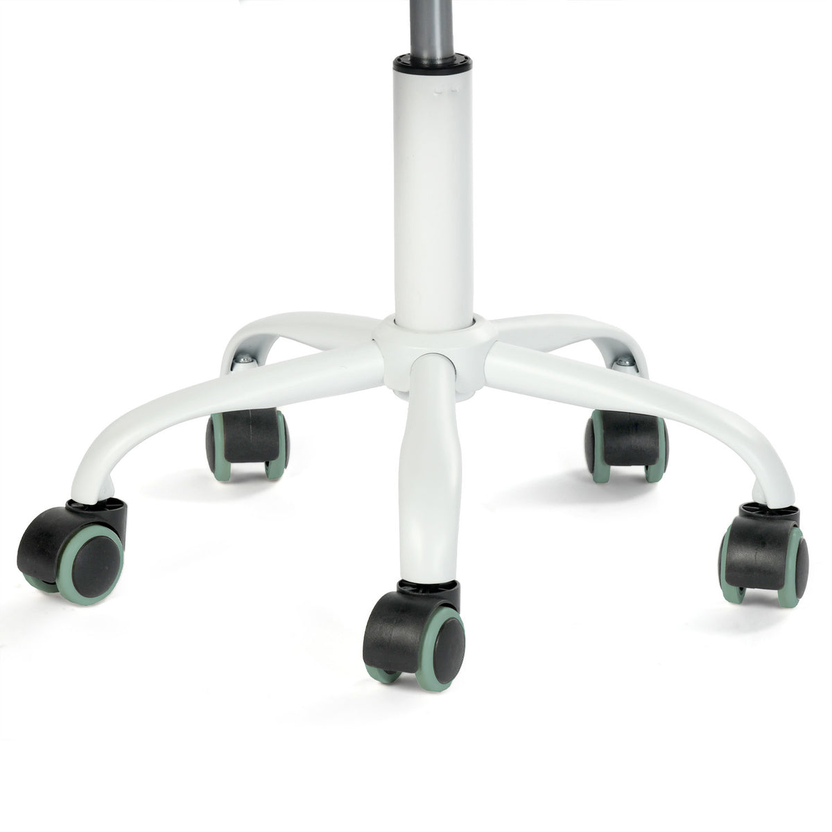 Teal & White Adjustable Height Office Chair | Swivel, Rolling, Vibrant Modern Design
