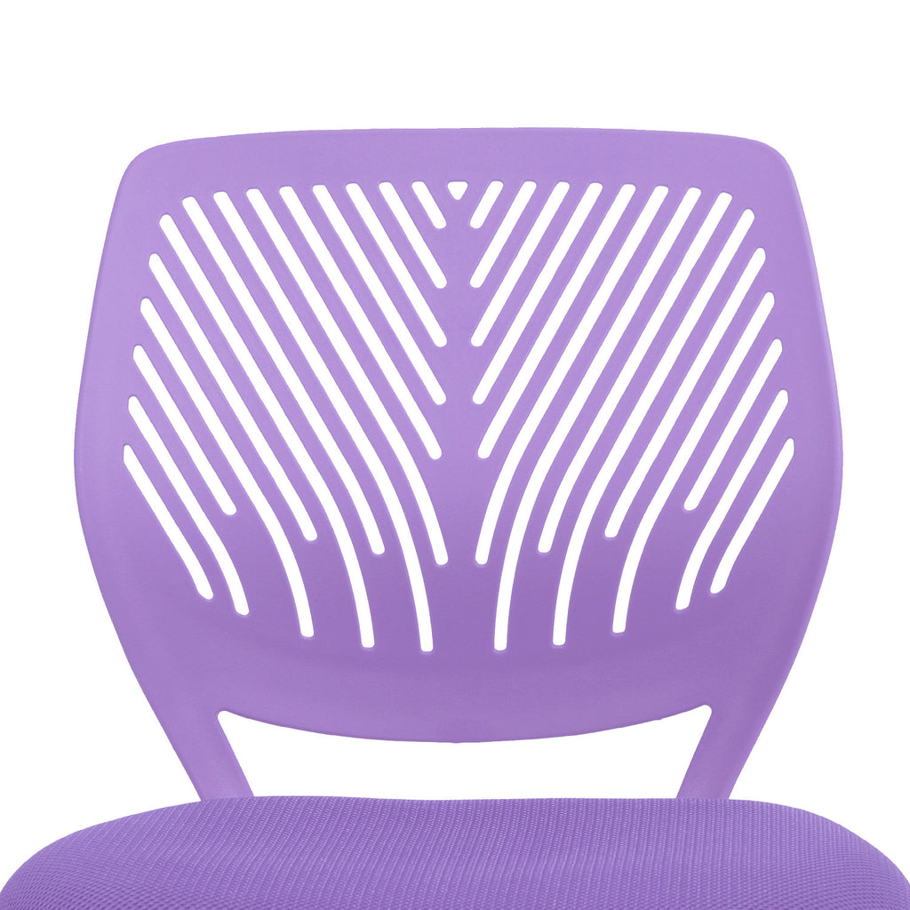 Purple & White Adjustable Height Office Chair | Swivel, Rolling, Bold Color Comfort
