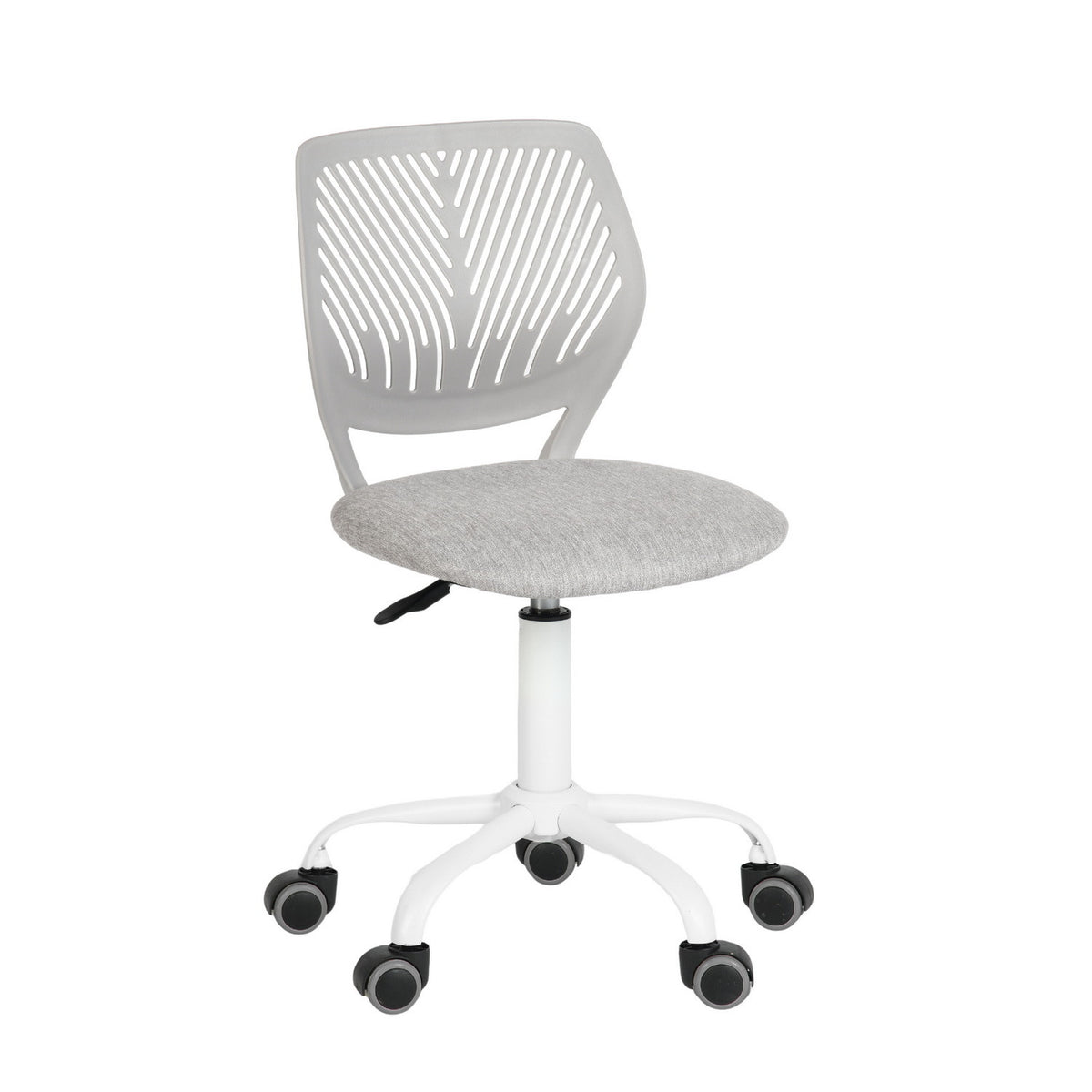 Gray & Black Adjustable Height Office Chair | Swivel, Rolling, Sleek Neutral Design