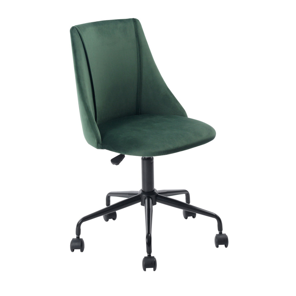 Green & Black Adjustable Height Office Chair | Swivel, Rolling, Nature-Inspired Style