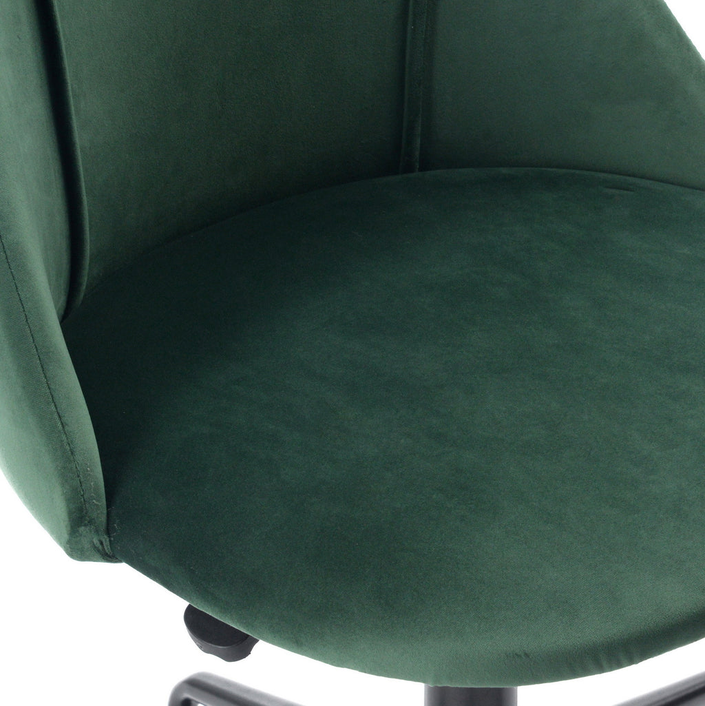 Green & Black Adjustable Height Office Chair | Swivel, Rolling, Nature-Inspired Style