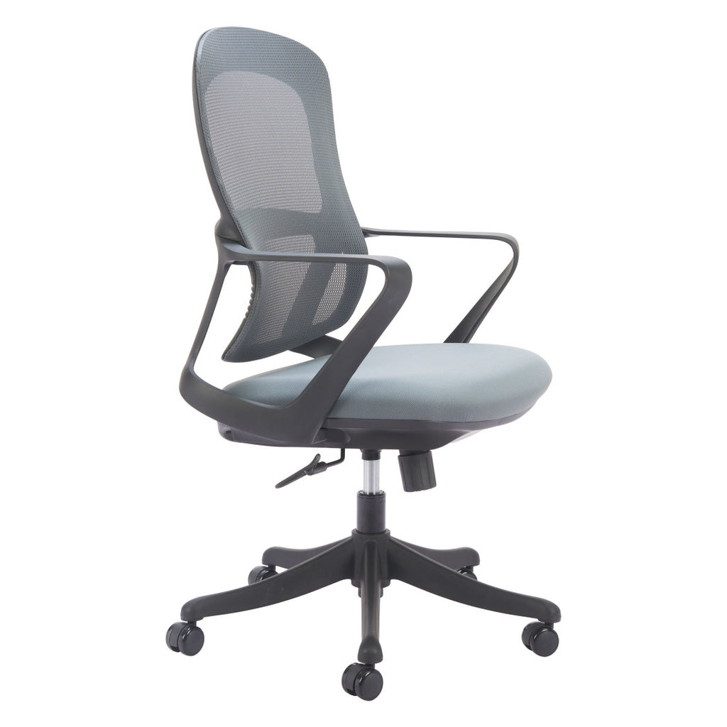 Gray & Black Adjustable Height Office Chair | Swivel, Rolling, Sleek Professional Design